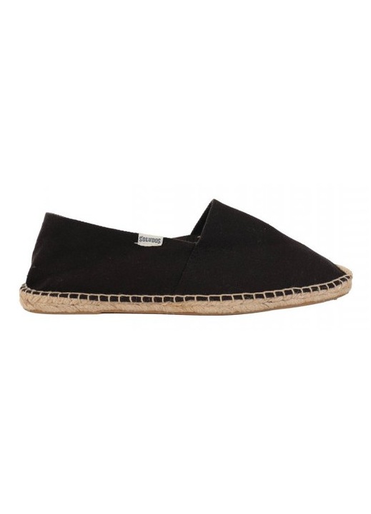 Mocasini barbati, SOLUDOS, espadrile, negru, panza, 45 EU
