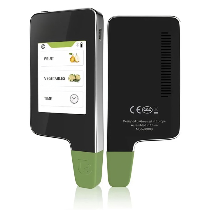 Tester Greentest ECO 6, Dispozitiv De Masurare a Nitratilor, Fructe, Legume, Carne, Peste, Duritatea apei, Ecran LCD, Mbong®, Negru
