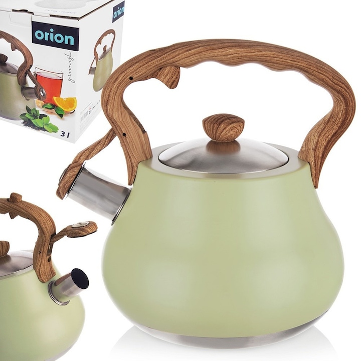 Fierbator Electric, Cupa Conservarea sanatatii, 300W, 450ML, Temperatura Ajustabila, Cu strecuratoare de ceai, Verde Pastel