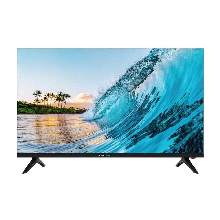 Televizor LED Smart Crown 32FB12V26AW, Portabil cu alimentare 12V, Wi-Fi, Android, HD Ready, 81 cm, Clasa F, Negru