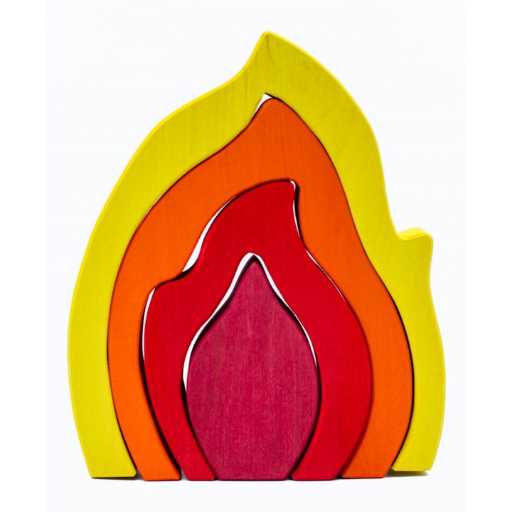 Kézzel készített interaktív játékkészlet, Marc toys, Víz elem, 4 darab, fa, 17x26x4cm