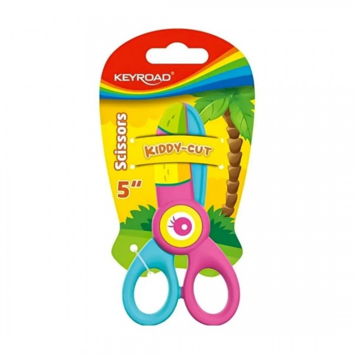 Foarfeca Keyroad Kiddy-Cut, 12.5cm, plastic, multicolora