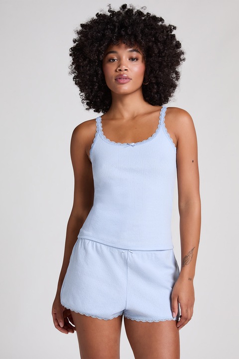 Hunkemoller, Долна пижама с дантела, Пастелносин, XS