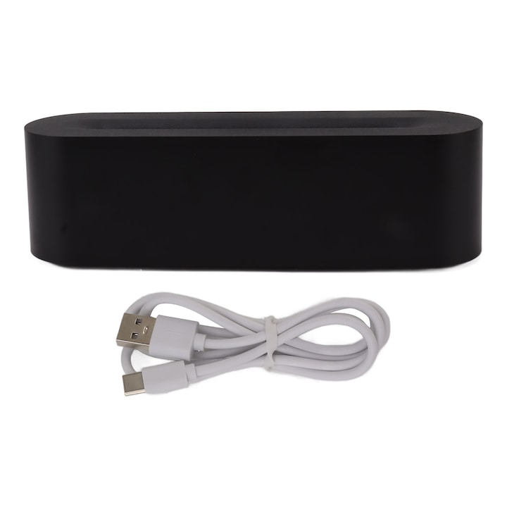 Umidificator portabil Jormftte, design compact, functie de iluminare nocturna, alb, 140x73x73mm