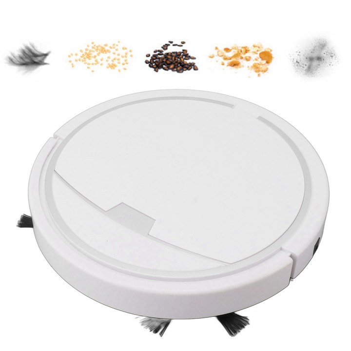 Aspirator de scame Jormftte, 2 in 1, 6 lame, incarcare USB, alb