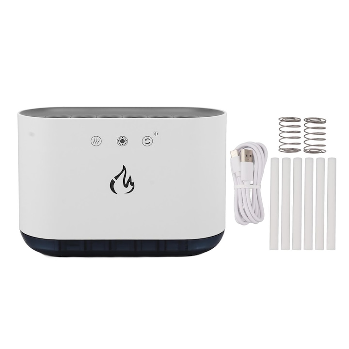 Umidificator de aer Jormftte, alb, capacitate 3L, design silentios, dimensiuni 21.1x15.1x15.1cm