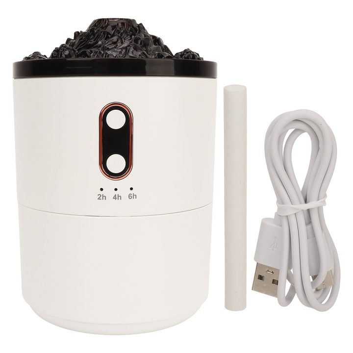 Umidificator aromaterapie Jormftte, design compact, capacitate 380ml, tehnologie silentioasa, culoare albastra