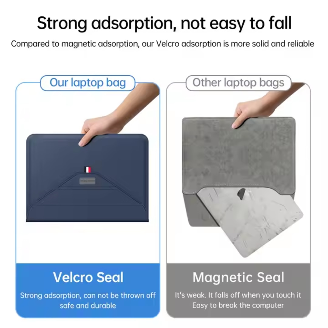 Husa Ultra-Subtire pentru Laptop 13/14 inch din Piele ecologica, cu Stand Laptop, Roz