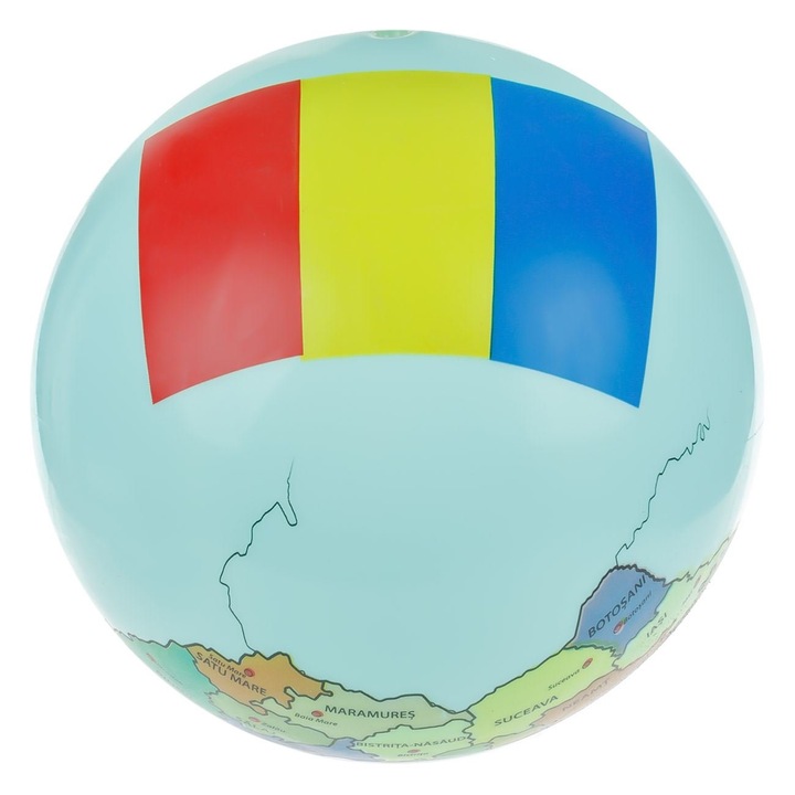 Minge Educativa Harta Romaniei 22cm, Design Interactiv, Invatare Geografie, Material Non-Toxic, Ideala pentru Copii