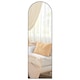 Oglinda decorativa SONGMICS cu rama curbata, 120x40 cm, montaj pe perete sau usa, negru