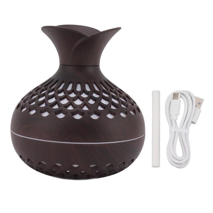 Umidificator de birou Jormftte design far, functie de aromaterapie, alb, 133x144mm