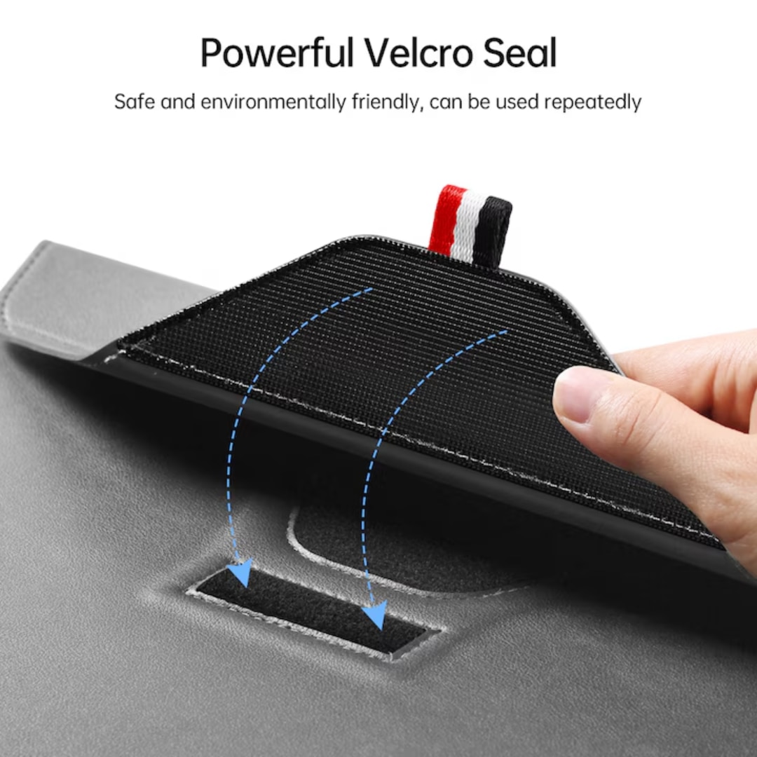 Husa Ultra-Subtire pentru Laptop 13/14 inch din Piele ecologica, cu Stand Laptop, Roz