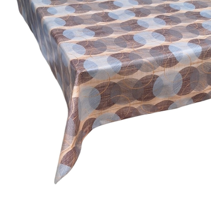 Fata de masa tip musama cu design modern, motive geometrice circulare 140 x 100 cm