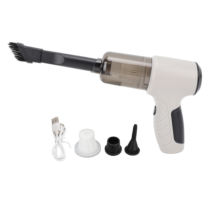 Aspirator robot Jormftte, putere de aspirare puternica, functie automata, reincarcabil prin USB, verde/alb