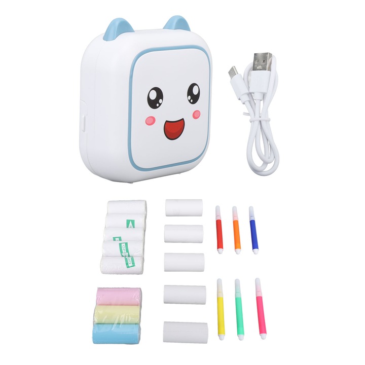 Imprimanta de autocolante Jormftte, portabila, Bluetooth, 800mAh, 57x25mm