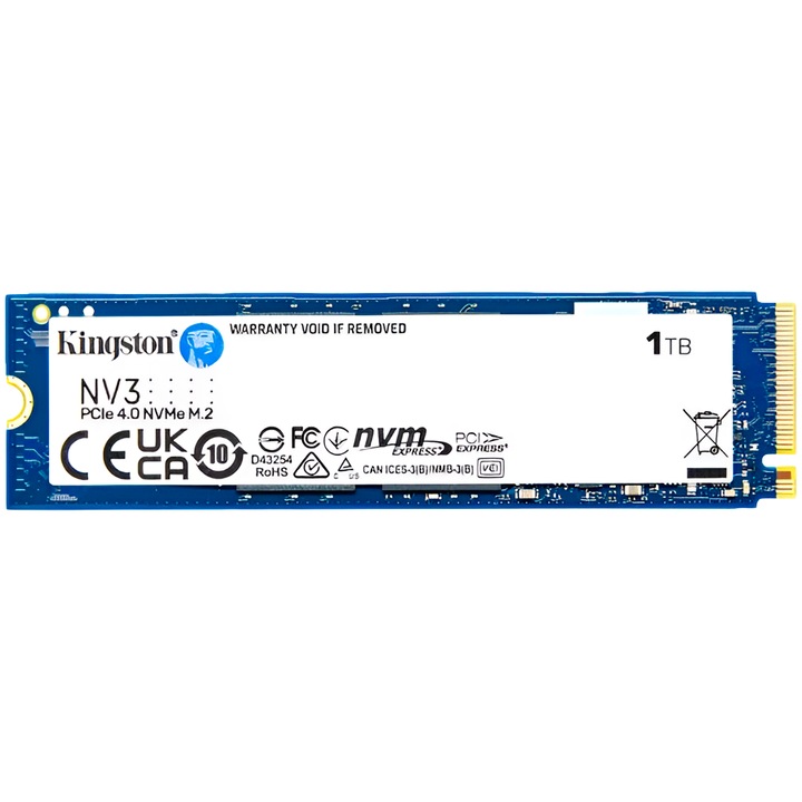 Solid-State Drive (SSD) KINGSTON 1000GB NV3 M.2 2230 PCIe 4.0 NVMe SSD SNV3SM3/1T0