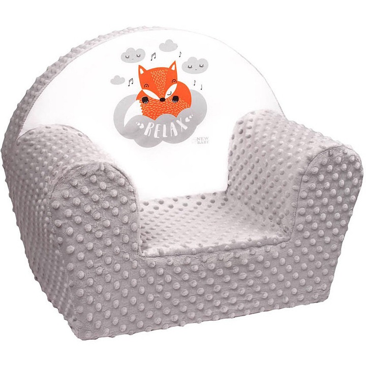 Fotoliu pentru copii Minky New Baby Fox gri