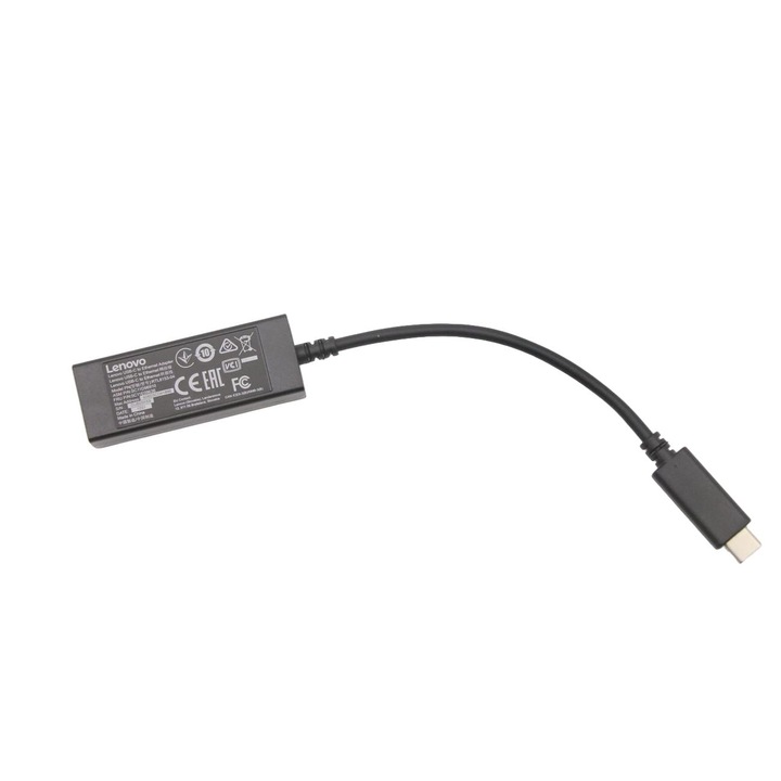 Adaptor Lenovo USB-C Gigabit Ethernet, gri