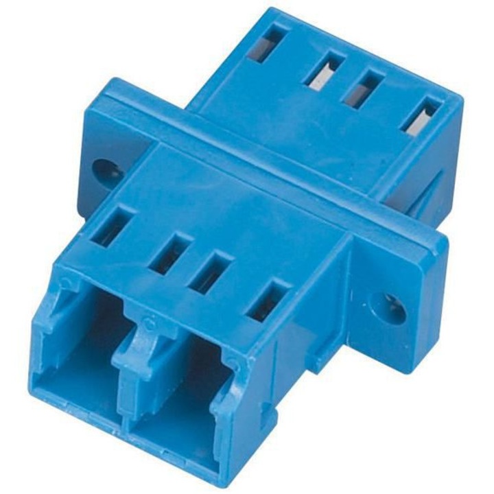 Adaptor fibra optica Black Box FO LC-LC duplex albastru plastic