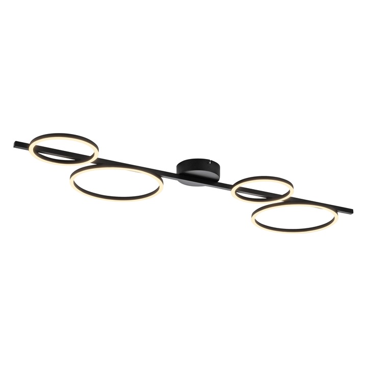 Zumaline MINI RITUS LED mennyezeti lámpa fekete 42x7x120cm, szabályozható fényerővel