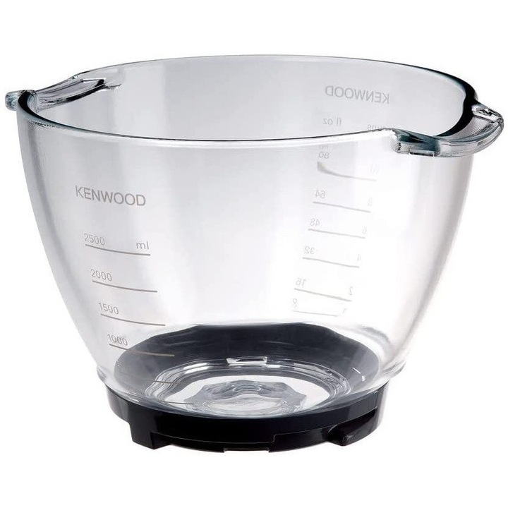 Bol, Kenwood, AT550, 4, 6 litri, pentru amestecat, pentru depozitare, transparent, Setul include: ambalaj original, Material: sticla, Se poate spala in masina de spalat vase, Calitate inalta, Capacitate 4, 6 litri