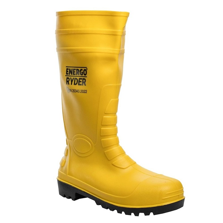 Cizme protectie, Energo RYDER, PVC, galben/negru, 47