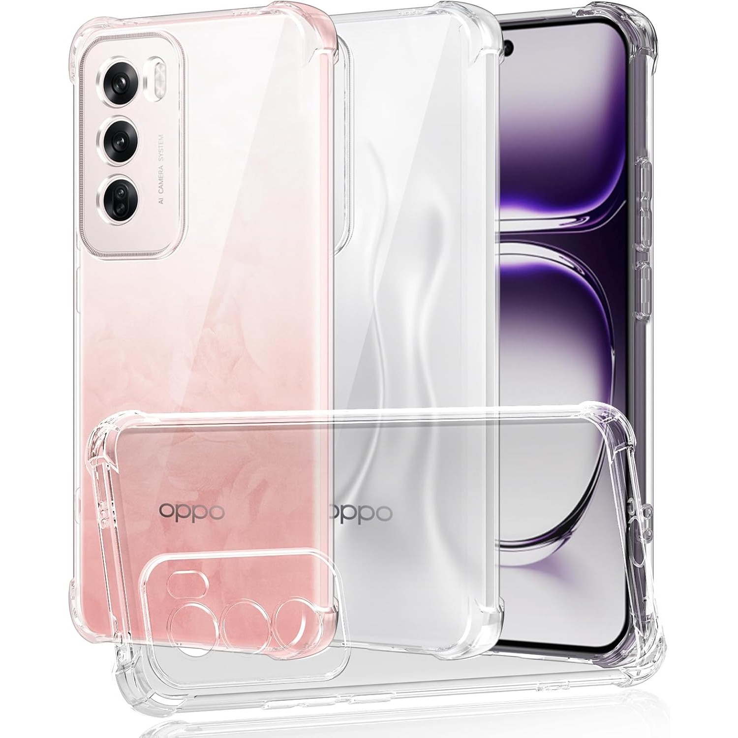 Husa pentru Oppo A5 4G 5G / Oppo A5m Slim Anti-Shock 1.5mm reinforced 4 corners Transparent