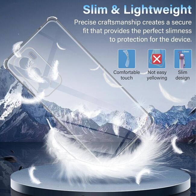 Husa pentru Oppo A5 4G 5G / Oppo A5m Slim Anti-Shock 1.5mm reinforced 4 corners Transparent