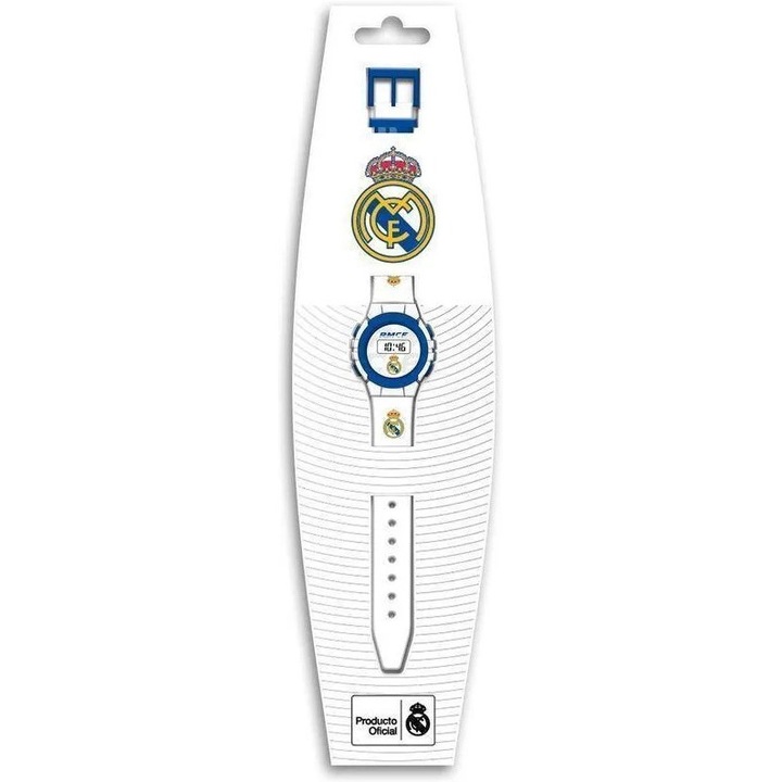 Детски дигитален часовник, Реал Мадрид, PVC, 22x1.2x3.5см, официален комплект