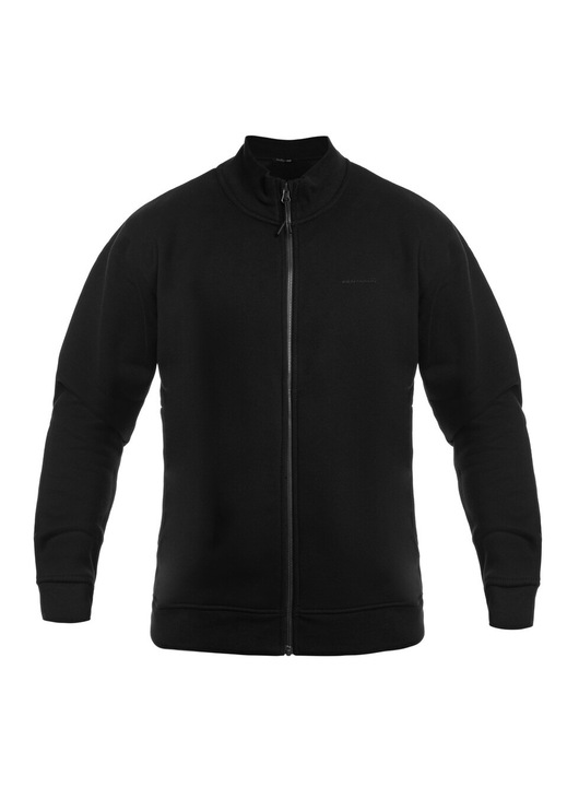 Férfi Pentagon pulóver, magas gallérral, 2 zsebbel, fekete, poliészter és pamut anyagból.