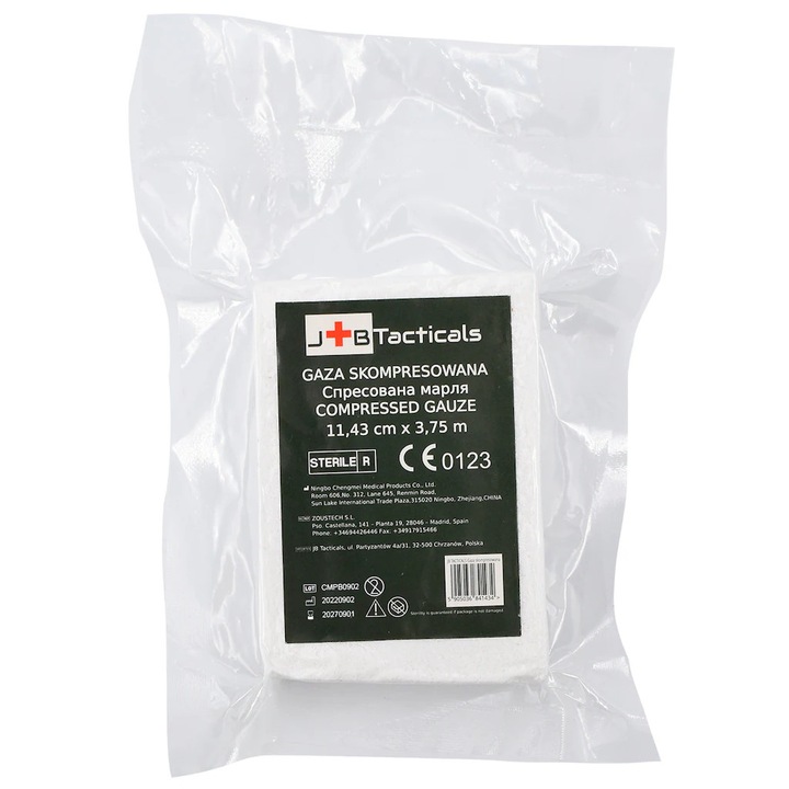 JB Tacticals компрес, 11.43x375см, 6 слоя, компактен