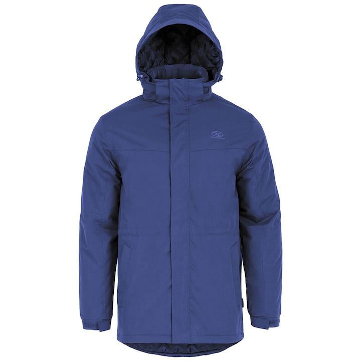 Jacheta de iarna Highlander Boreas, impermeabila, cu gluga izolata, bleumarin, poliester/PVC
