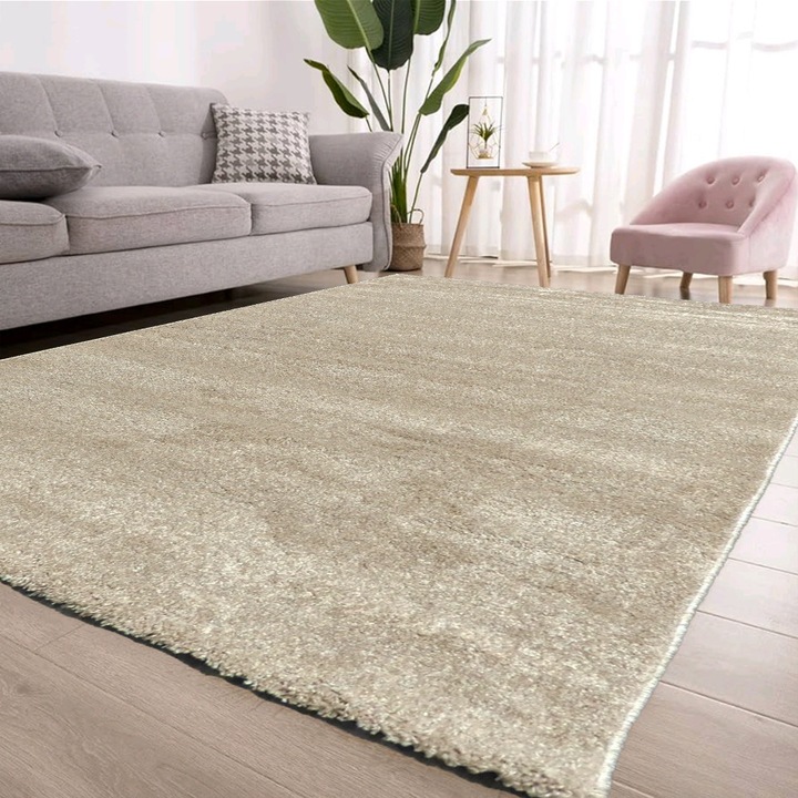 Covor monocolor, My carpet company kft, Milano, bej, 60x110cm