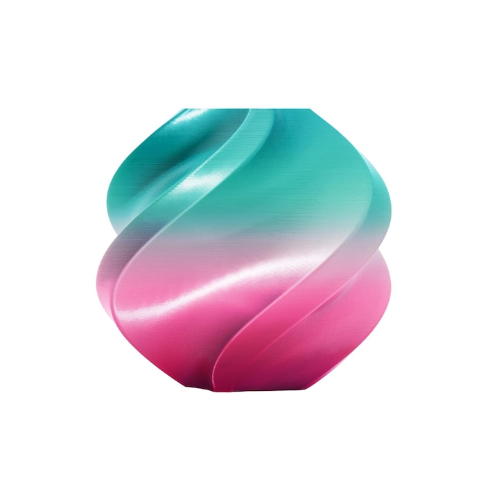 Rola filament Bambu Lab PLA Silk Multi-Color, 1.75 mm, South Beach Albastru Pink, 1kg