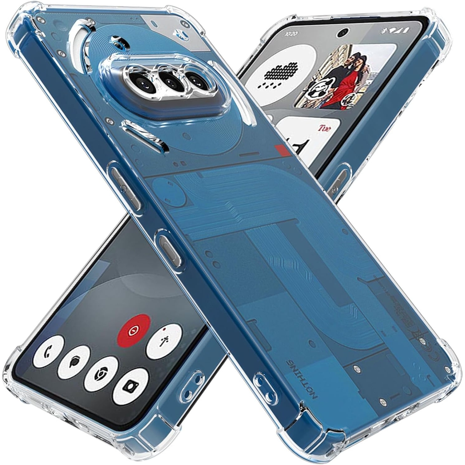 Husa protectie Mat-Tech compatibila cu Nothing Phone 3a, Protectie Camera, Colturi anti-soc, Decupaje Precise, Rezistenta la impact, Transparenta