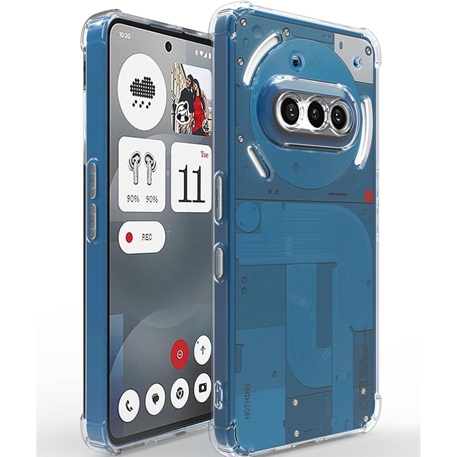 Husa protectie Mat-Tech compatibila cu Nothing Phone 3a, Protectie Camera, Colturi anti-soc, Decupaje Precise, Rezistenta la impact, Transparenta