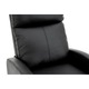 Fotoliu recliner din piele ecologica, spatar rabatabil si suport picioare extensibil, Negru