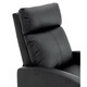 Fotoliu recliner din piele ecologica, spatar rabatabil si suport picioare extensibil, Negru