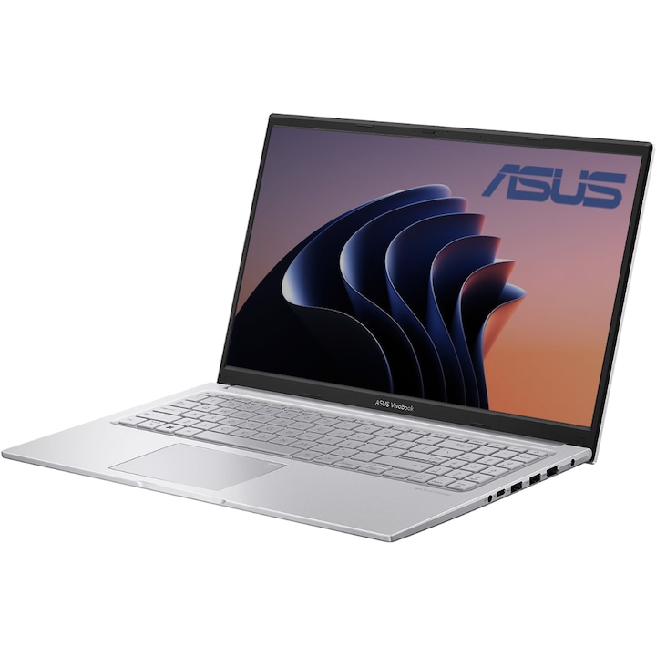 Asus VivoBook X15 Laptop, Intel Core i5 1235U, 24GB Memória, 512GB SSD, 15.6" FullHD kijelző, Ezüst, Magyar billentyűzet, Böngésző, Vírusirtó, Windows 11 Pro