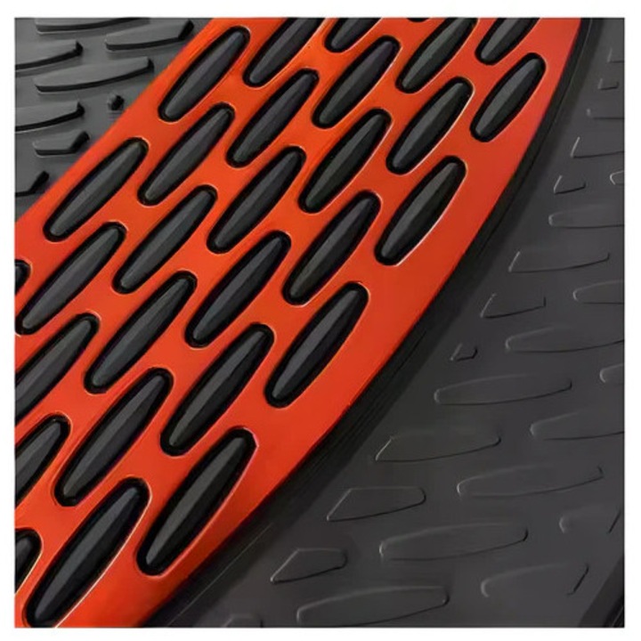 Универсални стелки за под TEAMCAR® Audi A4 B6 Sedan (2000–2004), комплект от 5 части, червени