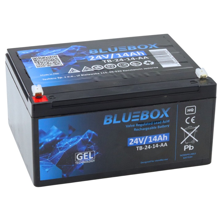Baterie auto BLUEBOX cu gel VRLA AGM 24V14Ah