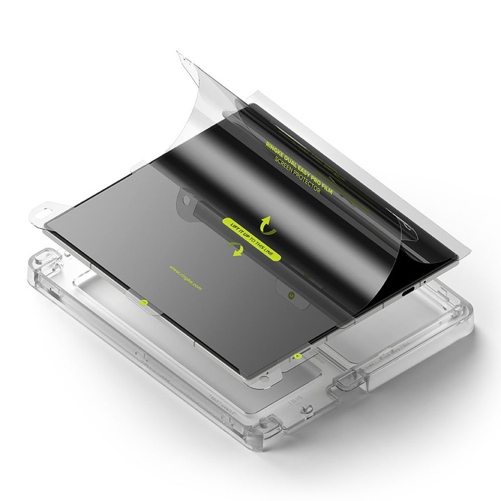 Set 2 folii protectie Ringke Dual Easy Film, Tempered Glass, Sistem Montare, compatibila cu Samsung Galaxy Z Fold 7, Transparent