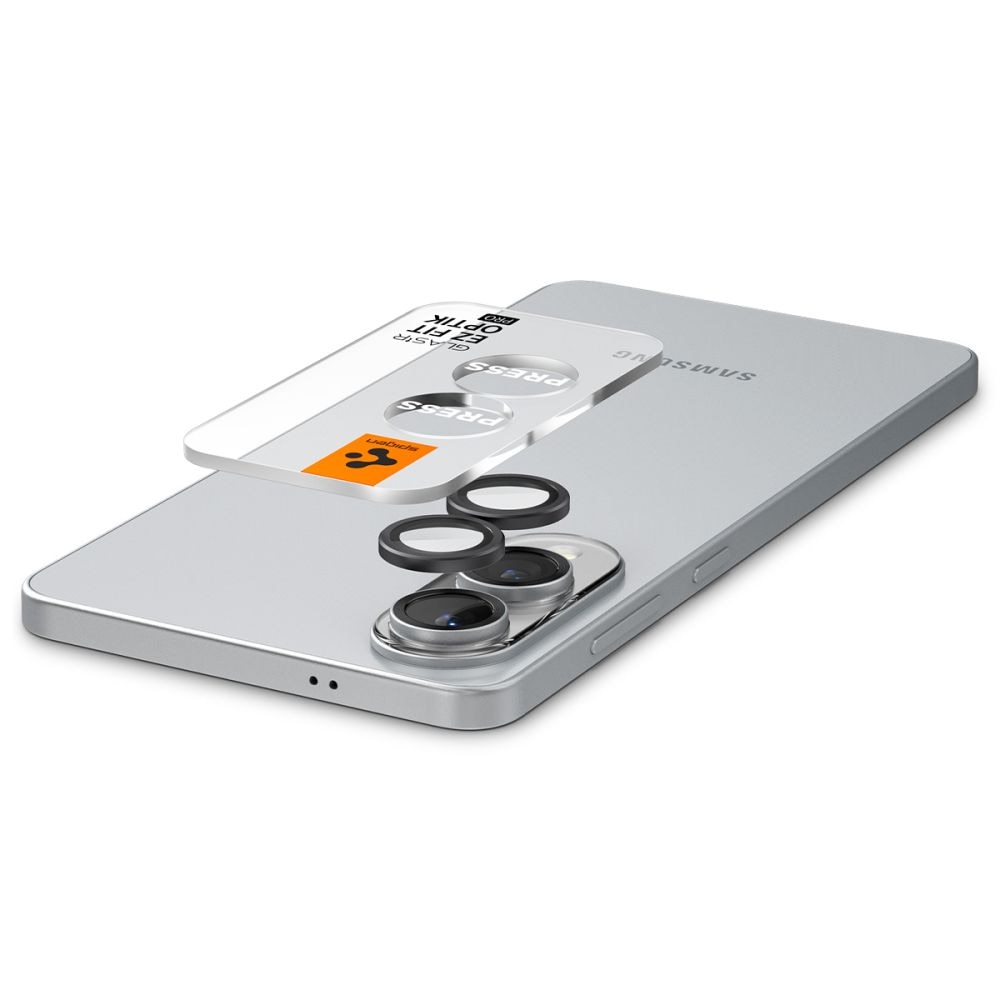 Set 2 folii pentru lentile Spigen Optik.TR compatibila cu Samsung Galaxy S25 Edge, Negru