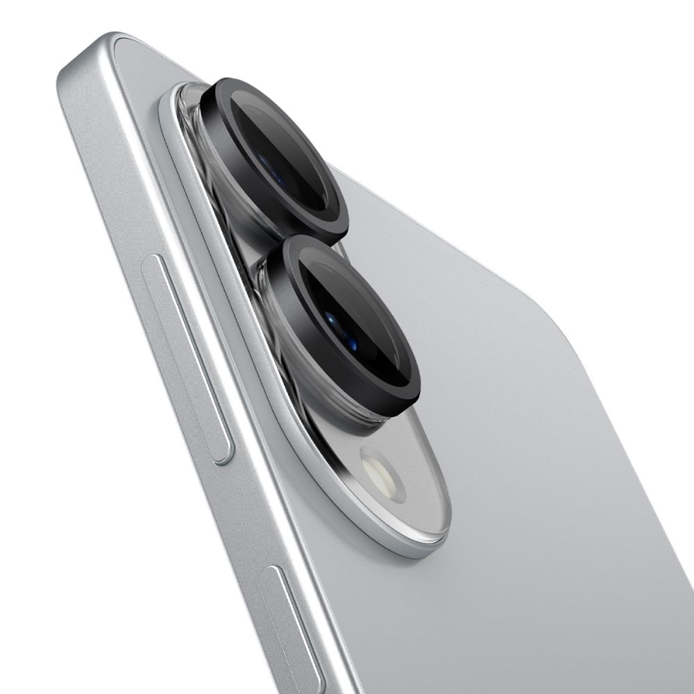 Set 2 folii pentru lentile Spigen Optik.TR compatibila cu Samsung Galaxy S25 Edge, Negru