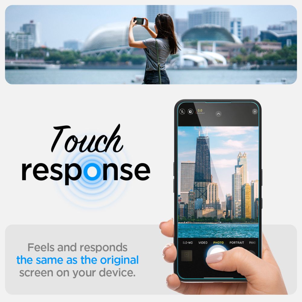 Folie sticla tempered Spigen Glass tR EZ Fit HD compatibila cu Nothing Phone 3a / 3a Pro, Clear