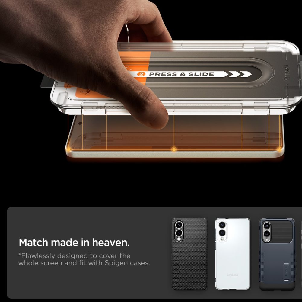 Folie sticla Spigen Glas.tR EZ Fit Pro compatibila cu Samsung Galaxy S25 Edge, Clear