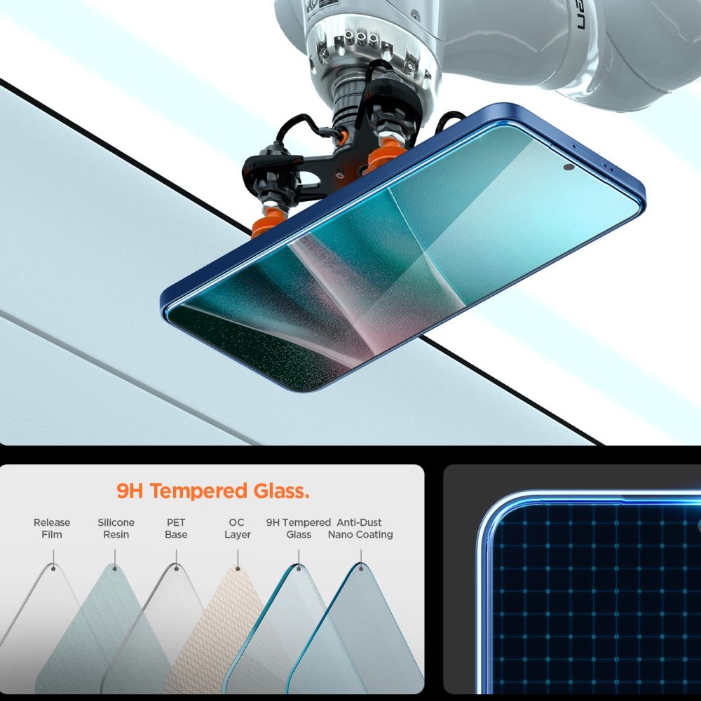 Folie sticla Spigen Glas.tR EZ Fit Pro compatibila cu Samsung Galaxy S25 Edge, Clear