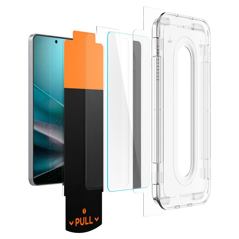 Folie sticla Spigen Glas.tR EZ Fit Pro compatibila cu Samsung Galaxy S25 Edge, Clear