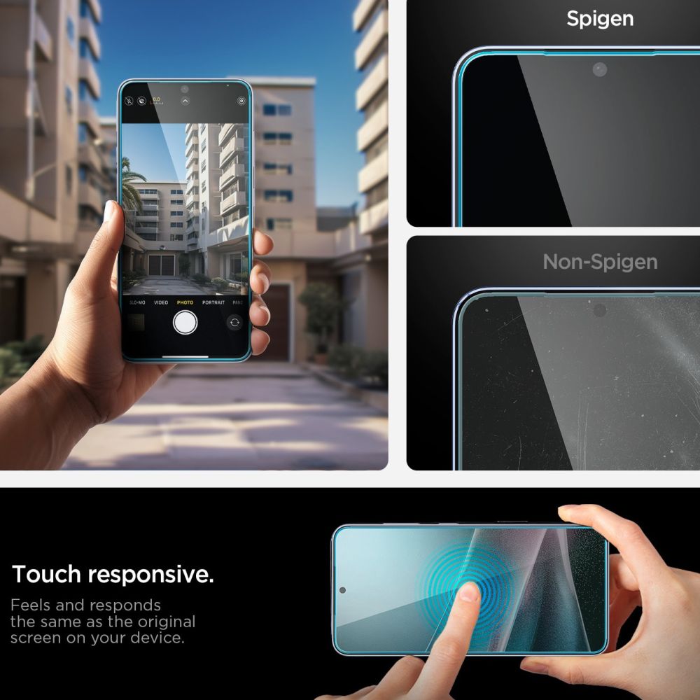 Folie sticla Spigen Glas.tR EZ Fit Pro compatibila cu Samsung Galaxy S25 Edge, Clear