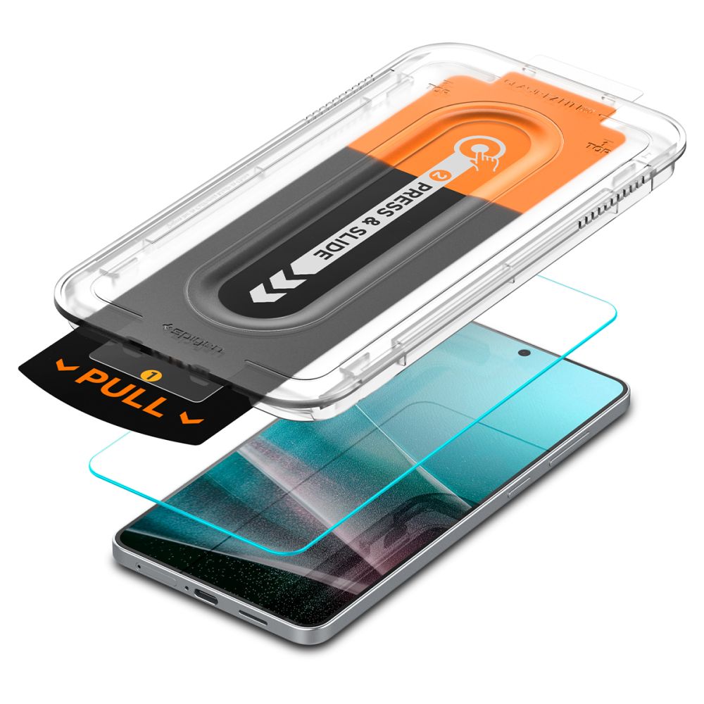 Folie sticla Spigen Glas.tR EZ Fit Pro compatibila cu Samsung Galaxy S25 Edge, Clear
